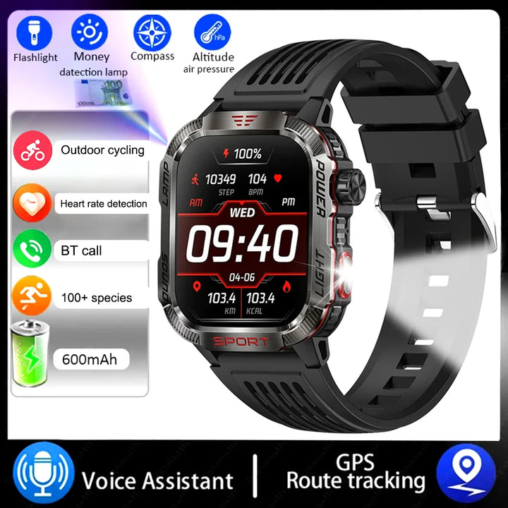 2024 Outdoor Smartwatch with Fitness Tracker & Bluetooth Calls