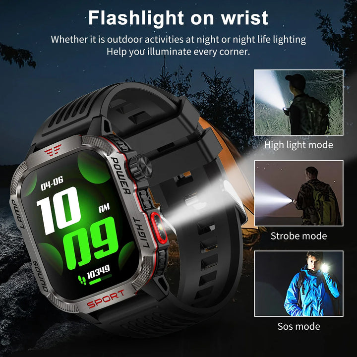 Men’s Waterproof Smartwatch with Bluetooth Calls & Fitness Tracking