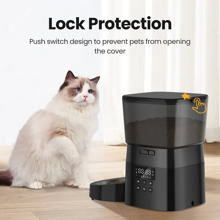 ROJECO Automatic Pet Feeder for Cats & Dogs - Smart Control