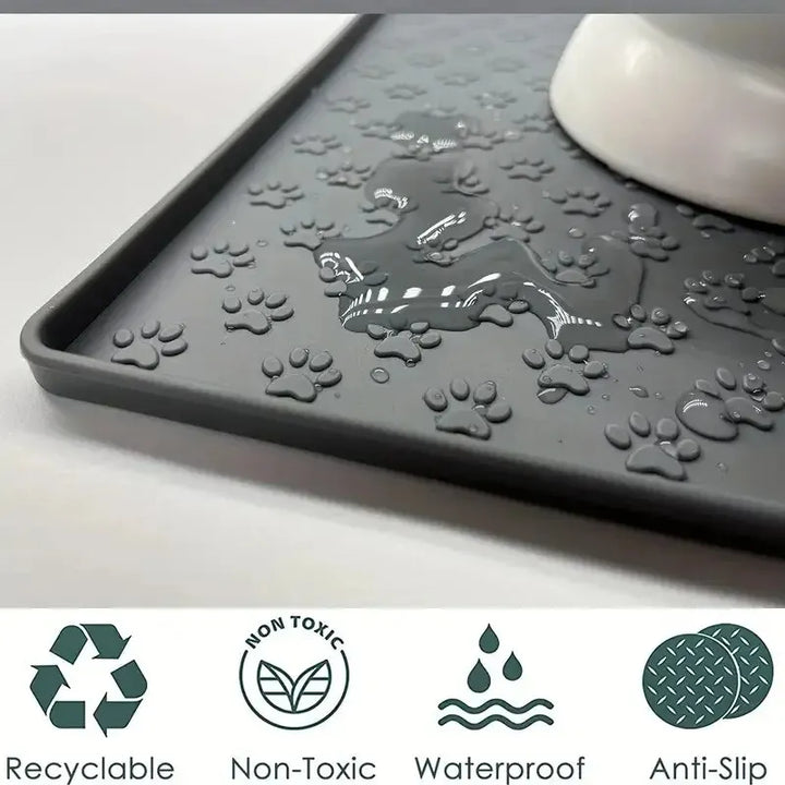 Non-Spill Silicone Pet Mat - Waterproof & Easy to Clean